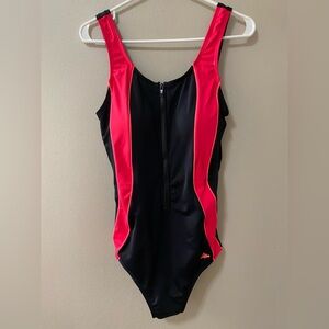 Aquabelle swimsuit one piece size 18 black neon chlorine resistant new with tags